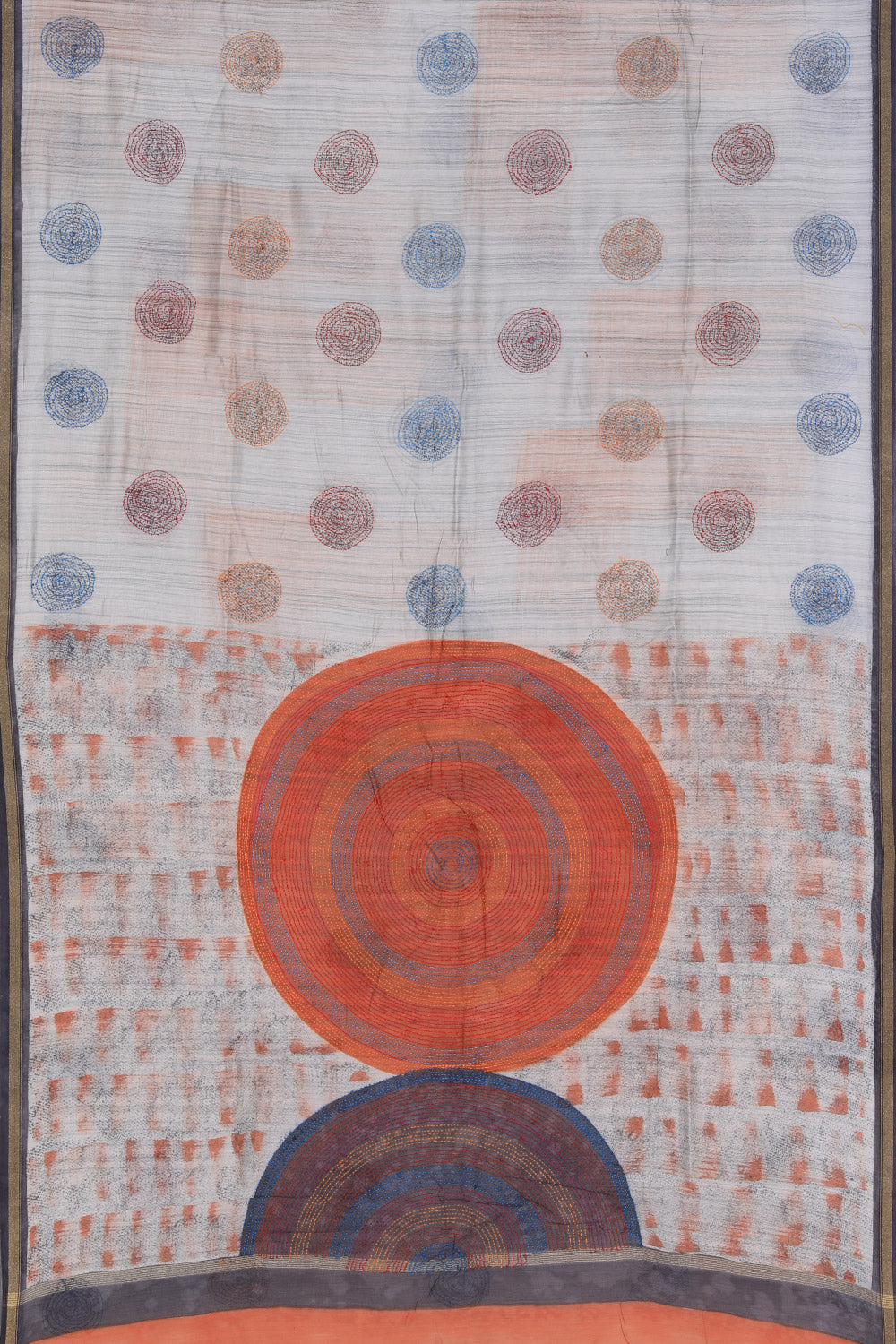 Image of Maheshwari Kantha Stitch Saree